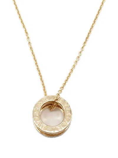 Pre-owned Bvlgari 2010s 18k Rose Gold B-zero1 Diamond Necklace