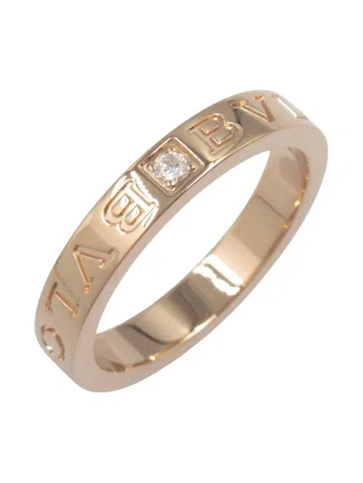 Pre-owned Bvlgari 2010s 18k Rose Gold B-zero1 Diamond Ring