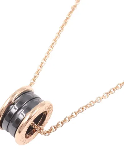 Pre-owned Bvlgari 2010s 18k Rose Gold B-zero1 Necklace