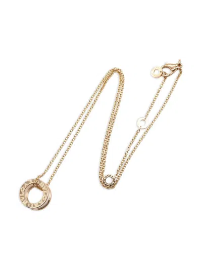 Pre-owned Bvlgari 2010s 18k Rose Gold B-zero1 Necklace