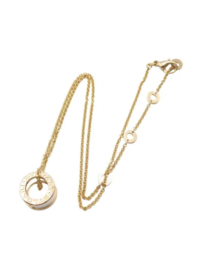 Pre-owned Bvlgari 2010s 18k Rose Gold B-zero1 Necklace