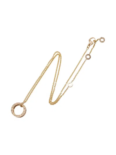 Pre-owned Bvlgari 2010s 18k Rose Gold B-zero1 Necklace In Pink