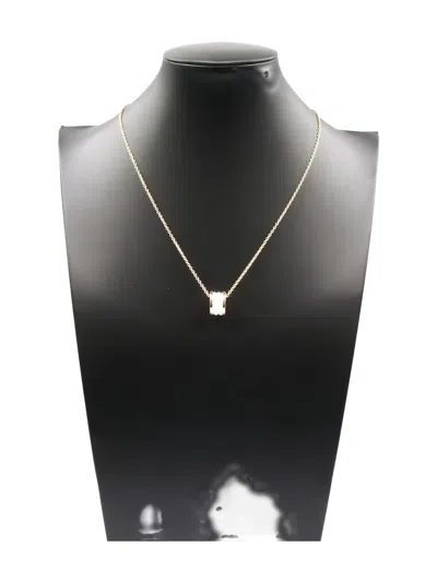 Pre-owned Bvlgari 2010s 18k Rose Gold B-zero1 Necklace In Pink