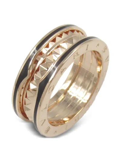 Pre-owned Bvlgari 2010s 18k Rose Gold B-zero1 Ring