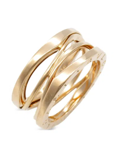Pre-owned Bvlgari 2010s 18k Rose Gold B-zero1 Ring In 粉色