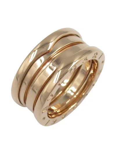 Pre-owned Bvlgari 2010s 18k Rose Gold B-zero1 Ring