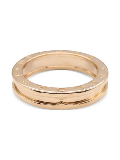 Pre-owned Bvlgari 2010s 18k Rose Gold B-zero1 Ring
