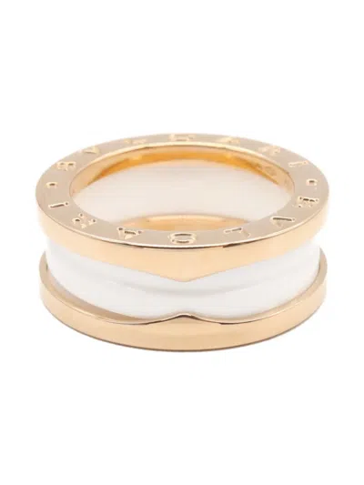 Pre-owned Bvlgari 2010s 18k Rose Gold B-zero1 Ring