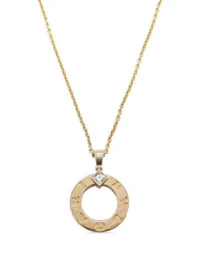 Pre-owned Bvlgari 2010s 18k Rose Gold   Diamond Necklace