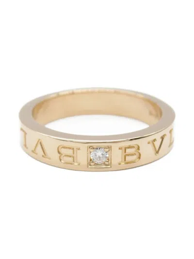 Pre-owned Bvlgari 2010s 18k Rose Gold B.zero1 Diamond Ring