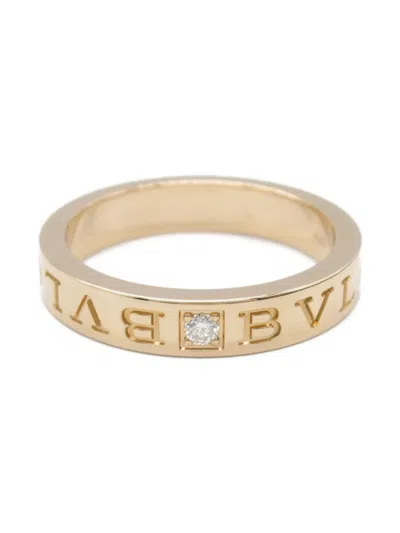 Pre-owned Bvlgari 2010s 18k Rose Gold B.zero1 Diamond Ring