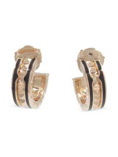 Pre-owned Bvlgari 2010s 18k Rose Gold B.zero1 Earrings In 金色
