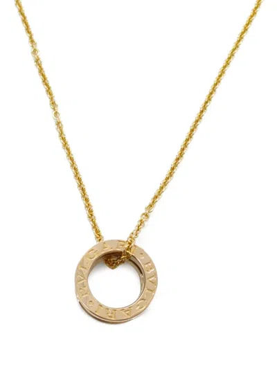 Pre-owned Bvlgari 2010s 18k Rose Gold B.zero1 Necklace