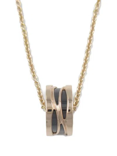 Pre-owned Bvlgari 2010s 18k Rose Gold B.zero1 Necklace