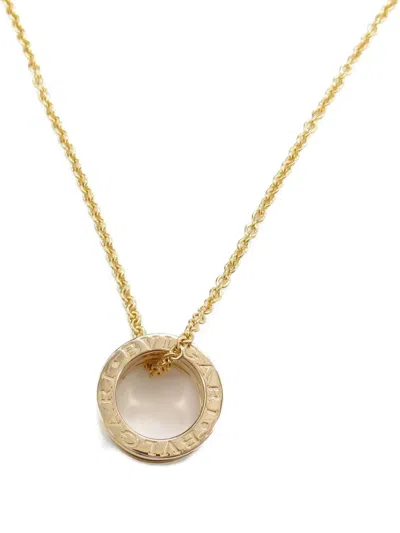 Pre-owned Bvlgari 2010s 18k Rose Gold B.zero1 Necklace