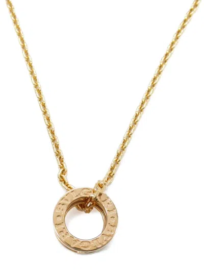 Pre-owned Bvlgari 2010s 18k Rose Gold B.zero1 Necklace In Pink