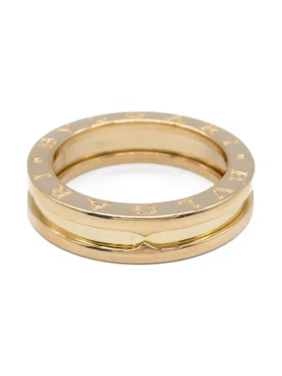 Pre-owned Bvlgari 2010s 18k Rose Gold B.zero1 Ring