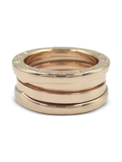 Pre-owned Bvlgari 2010s 18k Rose Gold B.zero1 Ring