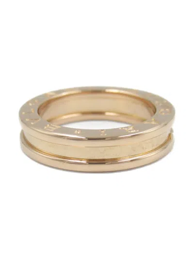 Pre-owned Bvlgari 2010s 18k Rose Gold B.zero1 Ring