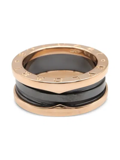 Pre-owned Bvlgari 2010s 18k Rose Gold B.zero1 Ring