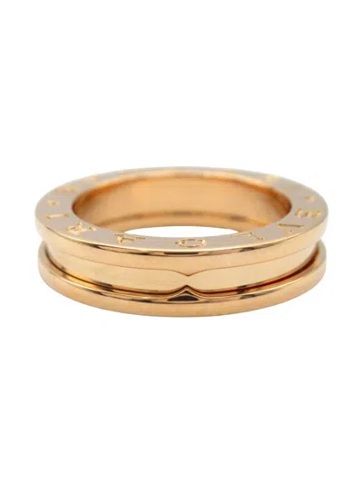 Pre-owned Bvlgari 2010s 18k Rose Gold B.zero1 Ring