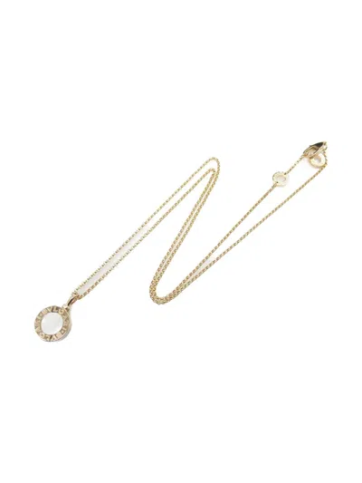 Pre-owned Bvlgari 2010s 18k Rose Gold Mother-of-pearl Necklace