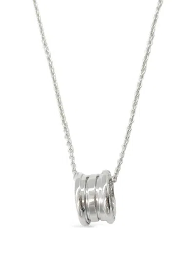 Pre-owned Bvlgari 2010s 18k White Gold B-zero1 Necklace In 银色