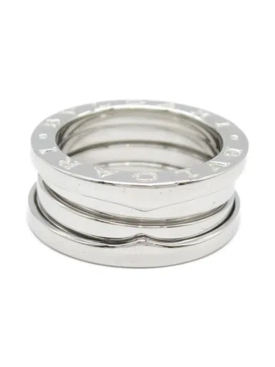 Pre-owned Bvlgari 2010s 18k White Gold B-zero1 Ring In Silver