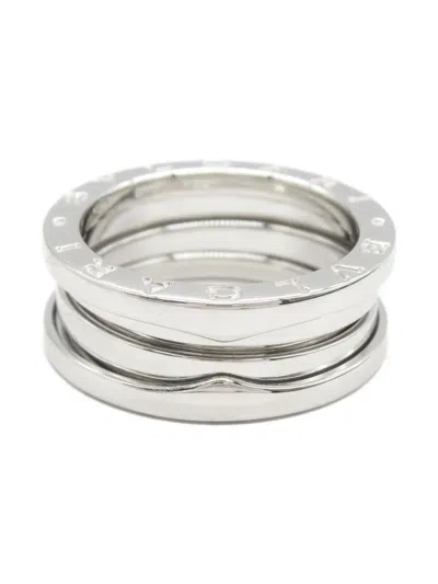 Pre-owned Bvlgari 2010s 18k White Gold B-zero1 Ring In Silver