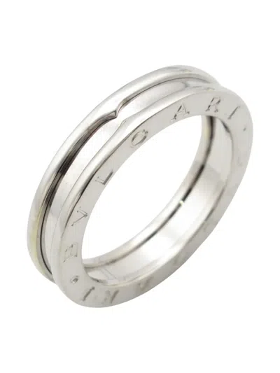Pre-owned Bvlgari 2010s 18k White Gold B-zero1 Ring In Silver
