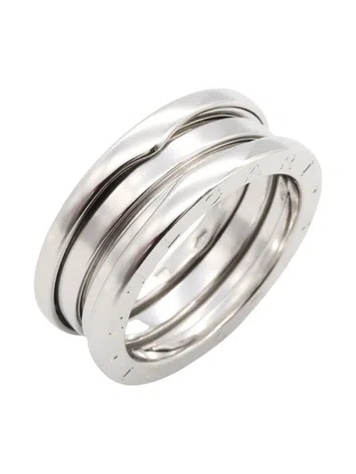 Pre-owned Bvlgari 2010s 18k White Gold B-zero1 Ring In Silver