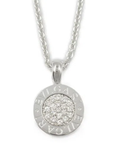 Pre-owned Bvlgari 2010s 18k White Gold Bulgari Diamond Necklace