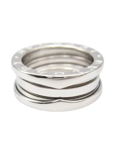 Pre-owned Bvlgari 2010s 18k White Gold B.zero1 Ring In Silver