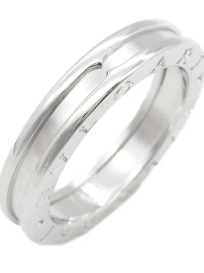 Pre-owned Bvlgari 2010s 18k White Gold B.zero1 Ring In Silver