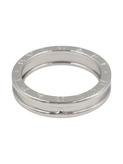 Pre-owned Bvlgari 2010s 18k White Gold B.zero1 Ring In Silver
