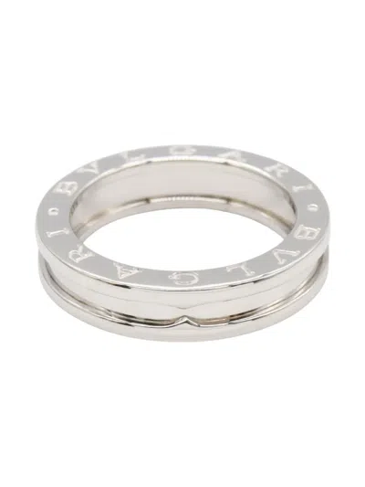 Pre-owned Bvlgari 2010s 18k White Gold B.zero1 Ring In Silver