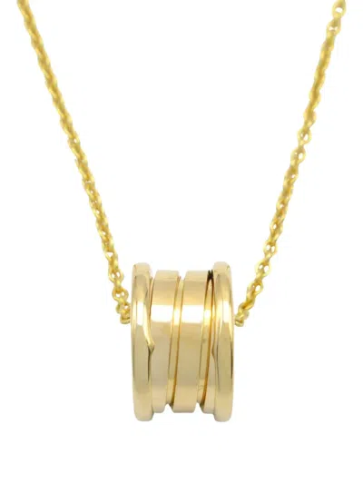 Pre-owned Bvlgari 2010s 18k Yellow Gold B-zero1 Necklace