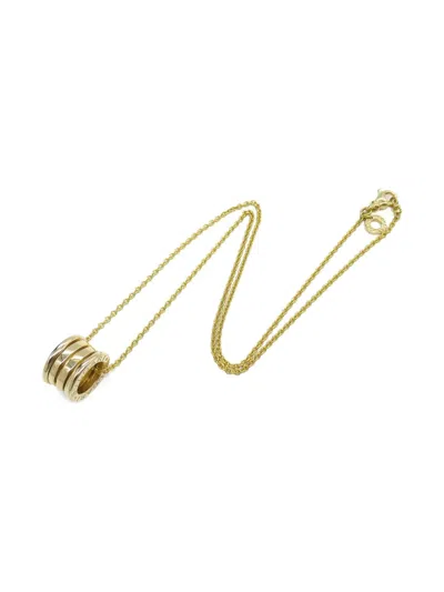 Pre-owned Bvlgari 2010s 18k Yellow Gold B-zero1 Necklace