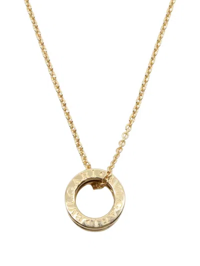Pre-owned Bvlgari 2010s 18k Yellow Gold B-zero1 Necklace
