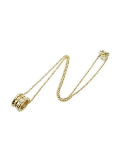 Pre-owned Bvlgari 2010s 18k Yellow Gold B-zero1 Necklace