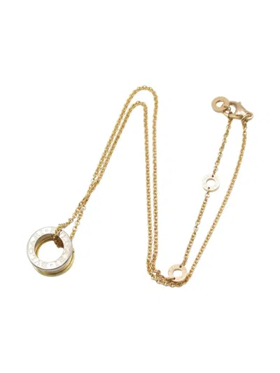 Pre-owned Bvlgari 2010s 18k Yellow Gold B-zero1 Perfect Mistake Necklace