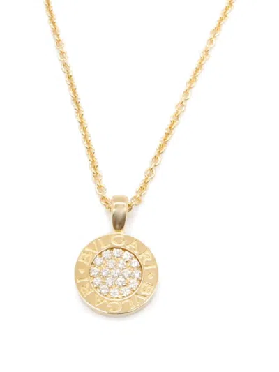 Pre-owned Bvlgari 2010s 18k Yellow Gold   Diamonds Necklace