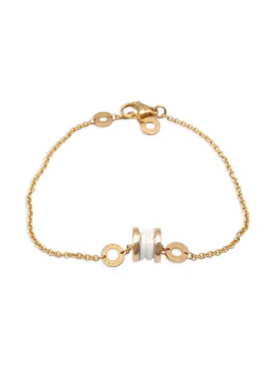 Pre-owned Bvlgari 2010s 18k Yellow Gold B.zero1 Bracelet