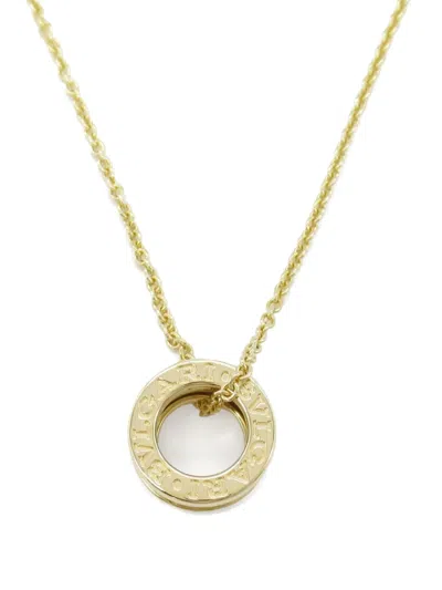 Pre-owned Bvlgari 2010s 18k Yellow Gold B.zero1 Diamond Necklace In 金色