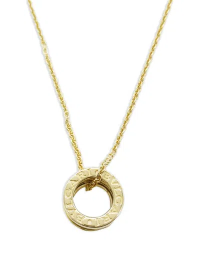 Pre-owned Bvlgari 2010s 18k Yellow Gold B.zero1 Necklace