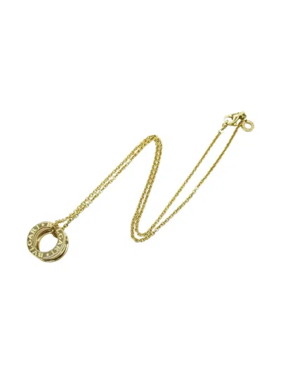 Pre-owned Bvlgari 2010s 18k Yellow Gold B.zero1 Necklace