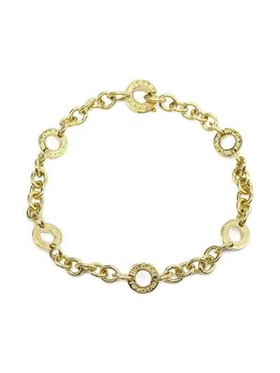 Pre-owned Bvlgari 2010s 18k Yellow Gold Chain-link Bracelet