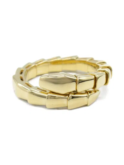 Pre-owned Bvlgari 2010s 18k Yellow Gold Serpenti Viper Ring