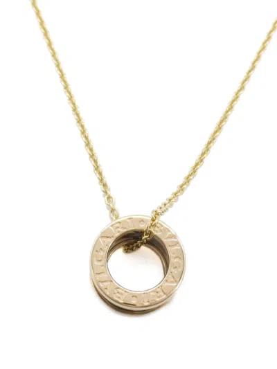 Pre-owned Bvlgari 2010s 18kt Rose Gold B.zero1 Necklace In 粉色