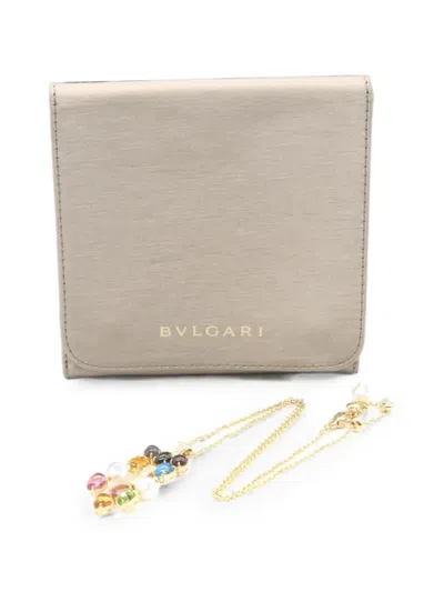 Pre-owned Bvlgari 2010s Allegra Diamond Necklace In Gold